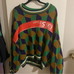 Urban Outfitters BDG Marri Geo Jacquard Ski Sweater